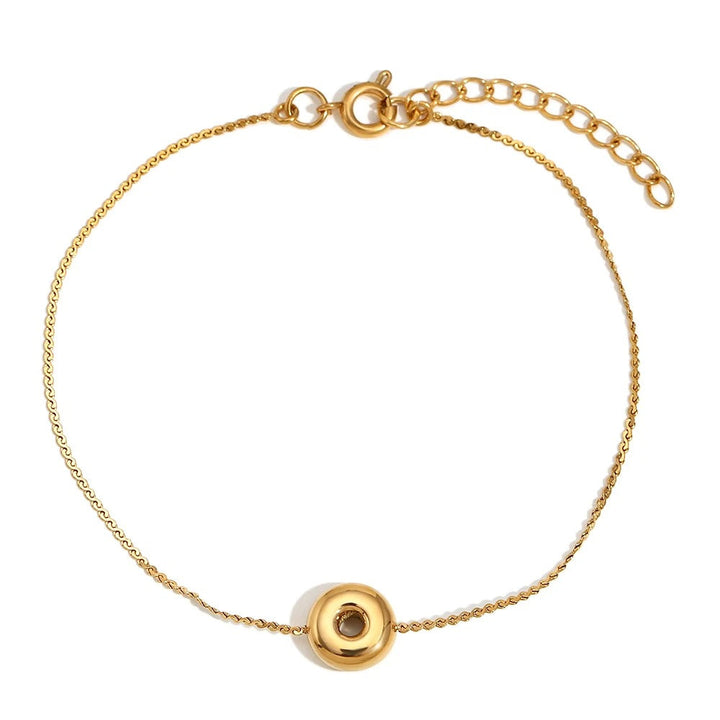 BowLift | Dainty Bubble Letter Initial Bracelet