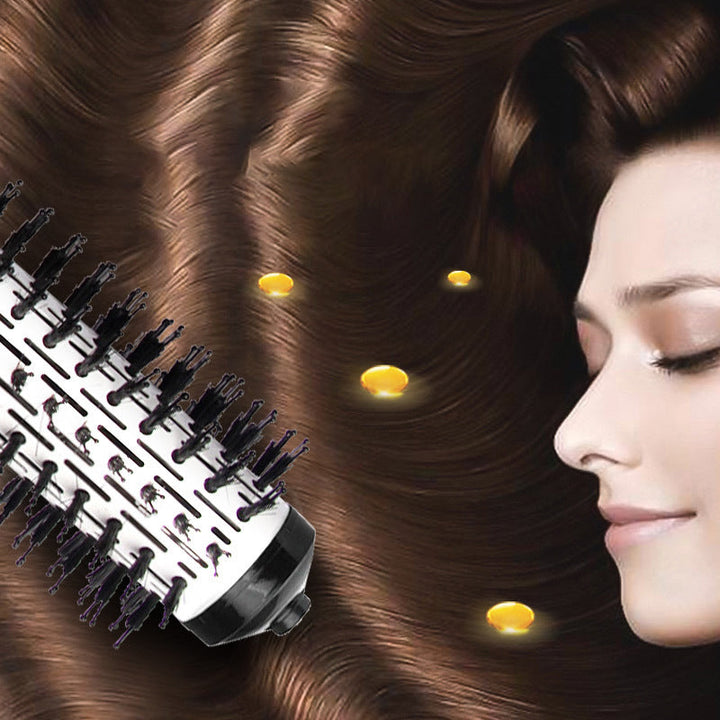 BowLift | Rotating Hair Brush and Dryer 2 in 1 with Tourmaline Technology – Red-Black