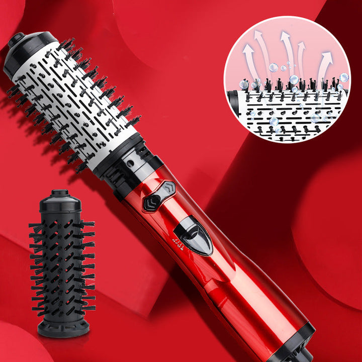 BowLift | Rotating Hair Brush and Dryer 2 in 1 with Tourmaline Technology – Red-Black