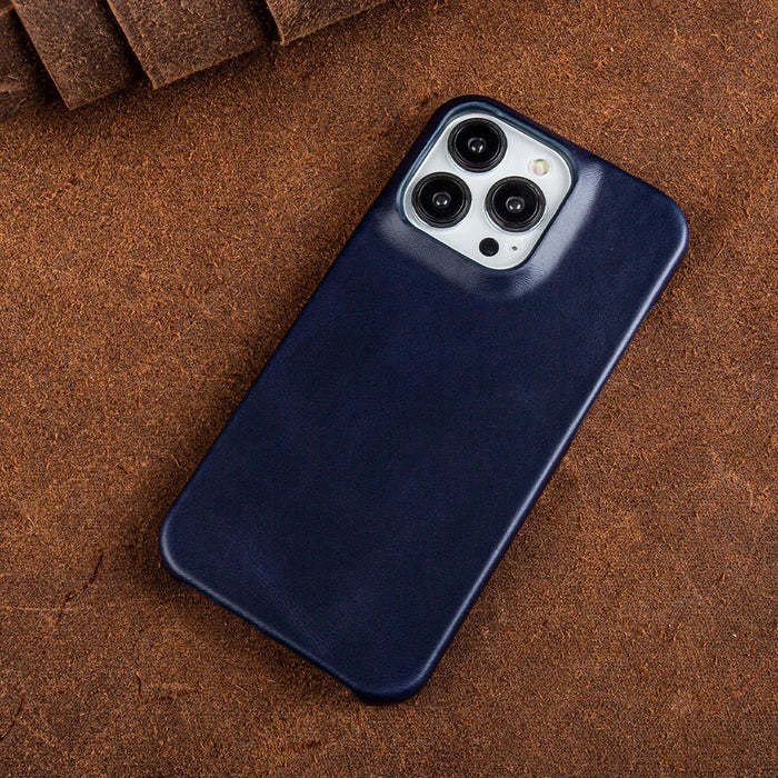 BowLift | Oil Wax Genuine Leather Apple iPhone Case