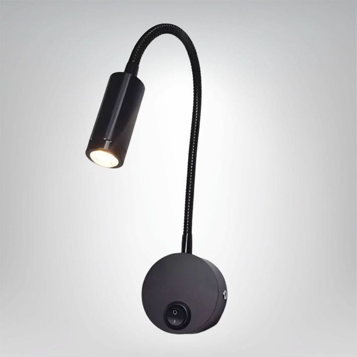 BowLift | Wireless LED Wall Light with Flexible Arm in Black