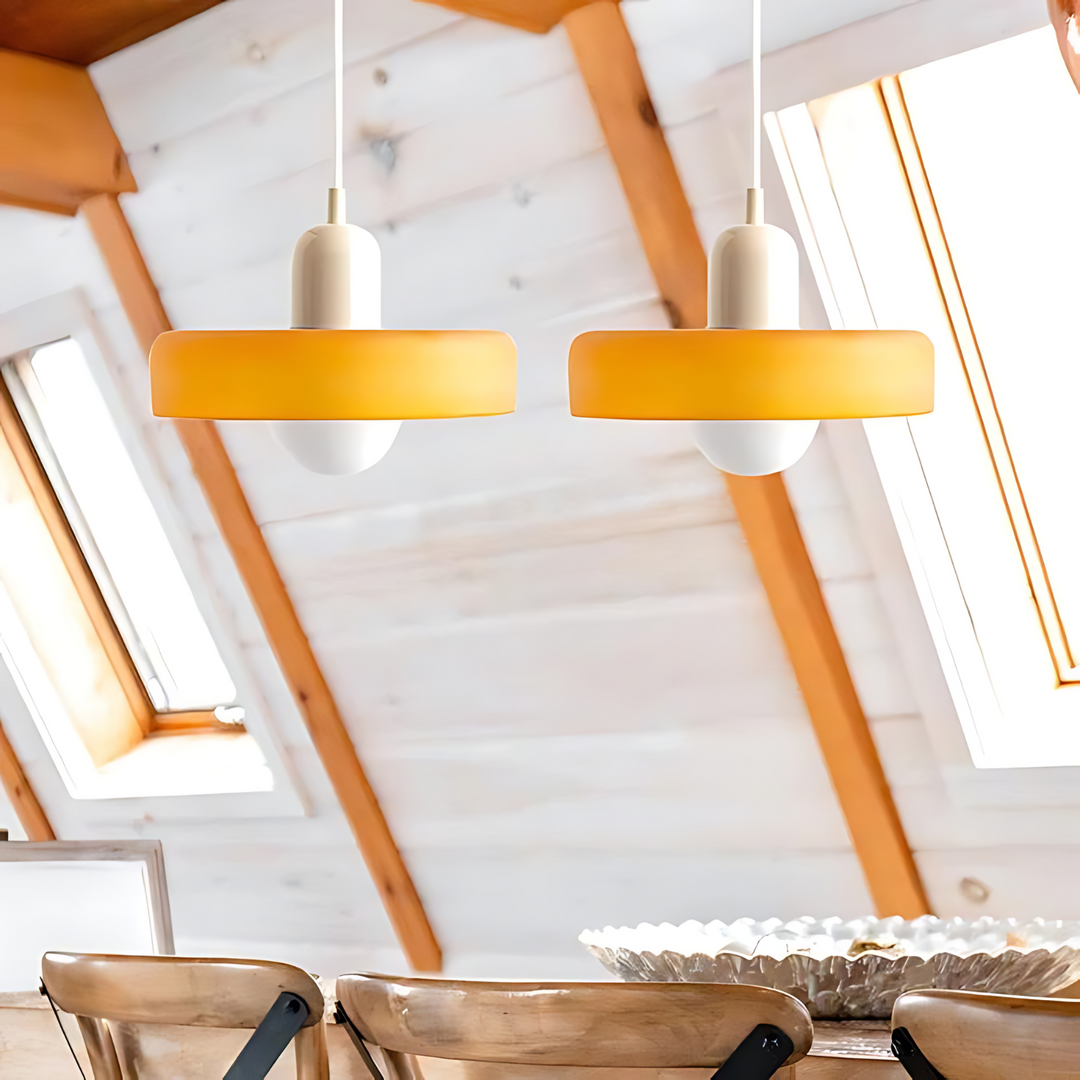 BowLift | Celeste Élégance - Stylish Pendant Lamp of Metal & Glass