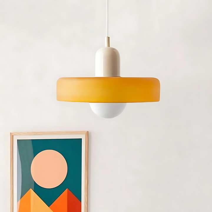 BowLift | Celeste Élégance - Stylish Pendant Lamp of Metal & Glass