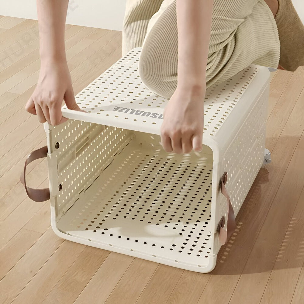 RollEase Foldable Laundry Basket – With Wheels, Compact & Durable for Easy Transport | Bowlift