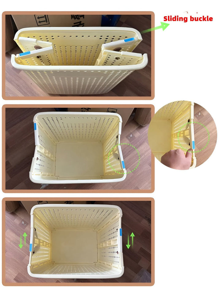 RollEase Foldable Laundry Basket – With Wheels, Compact & Durable for Easy Transport | Bowlift