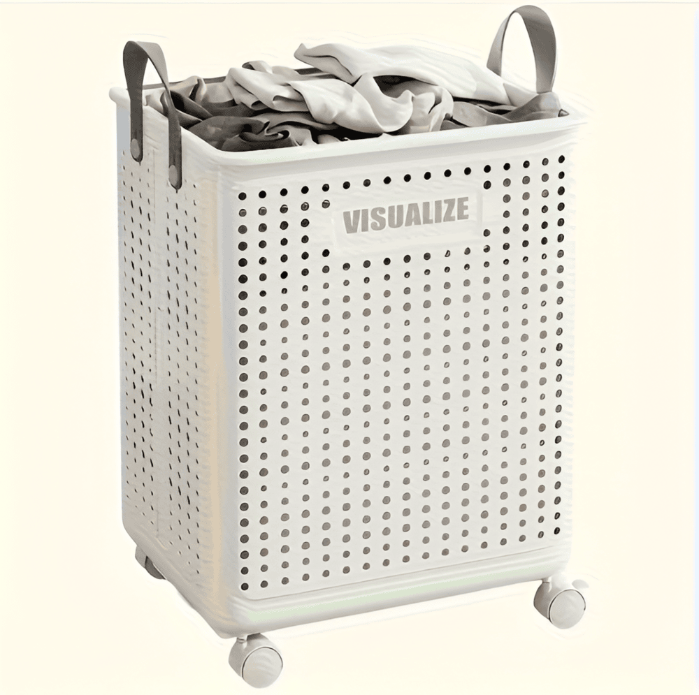 RollEase Foldable Laundry Basket – With Wheels, Compact & Durable for Easy Transport | Bowlift