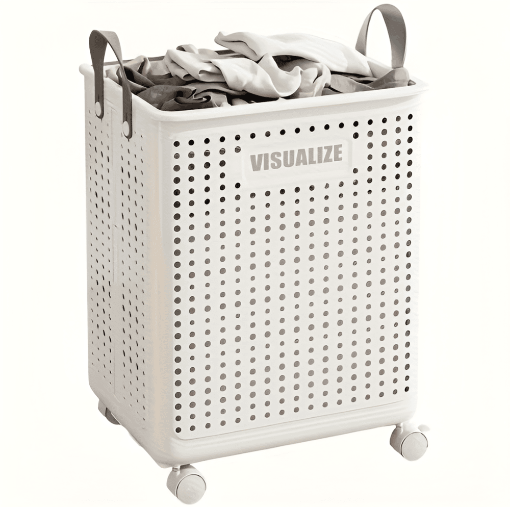RollEase Foldable Laundry Basket – With Wheels, Compact & Durable for Easy Transport | Bowlift