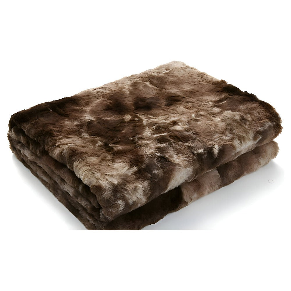BowLift | Soft Velour Winter Blanket – Warm Coral Fleece Blanket in Batik Style