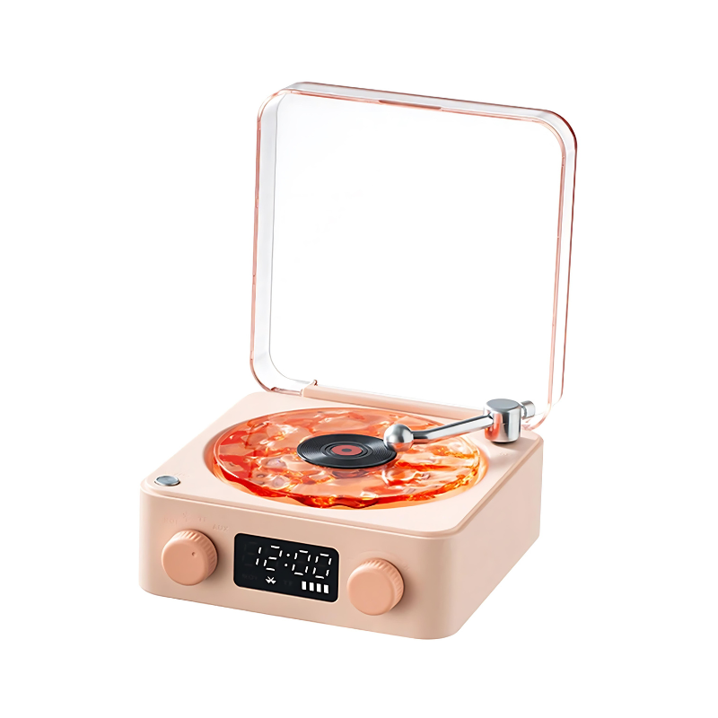 BowLift | Wireless Vinyl Record Player | Retro Design with Customizable Ambient Lighting for Home Entertainment