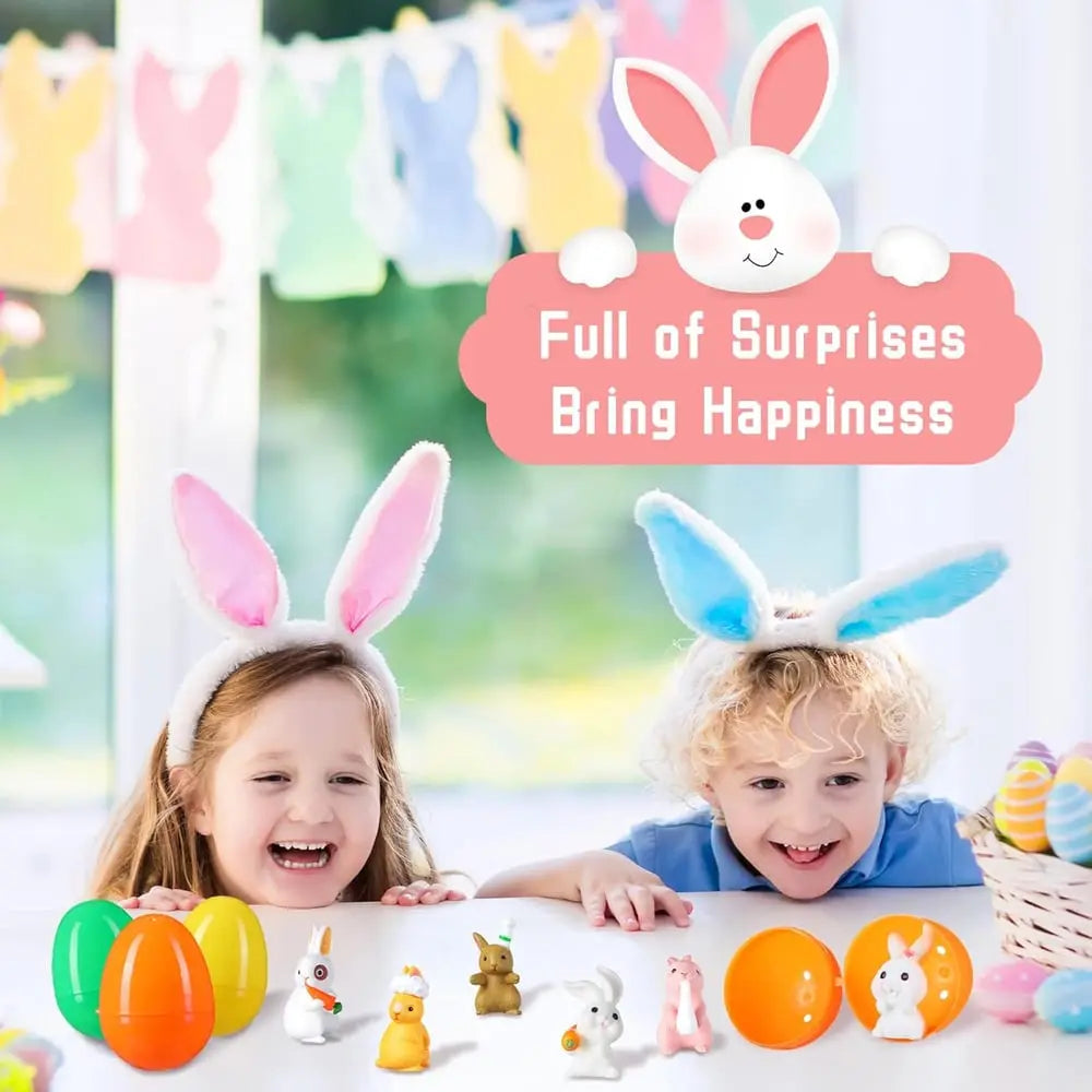 BowLift | Easter Bunny Stress Ball – Fun, Safe & Perfect for the Easter Egg Hunt (12 Bunnies in an Egg)