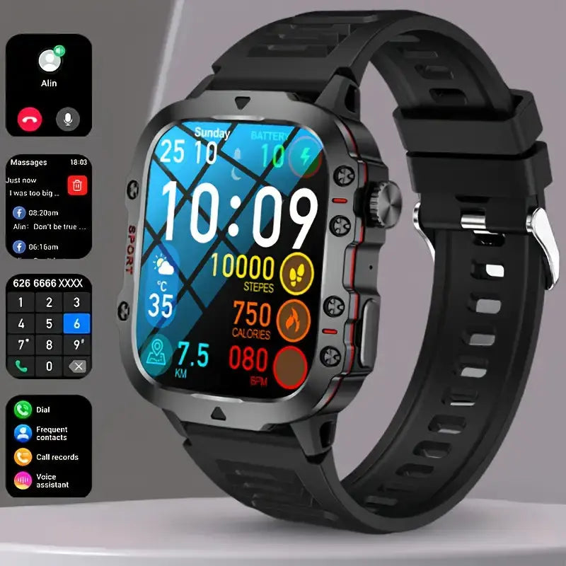 BowLift | TrailMate – Waterproof Outdoor Smartwatch | Adventure-Ready Fitness Tracker with Full Health Monitoring