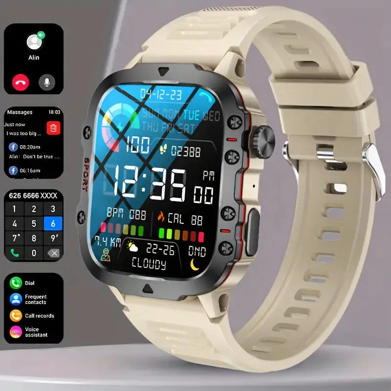 BowLift | TrailMate – Waterproof Outdoor Smartwatch | Adventure-Ready Fitness Tracker with Full Health Monitoring