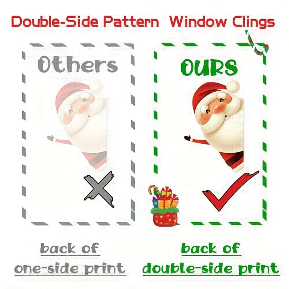 BowLift | Outdoor Christmas Decorations Santa Snowflake Window Decals