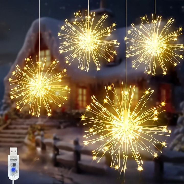 BowLift | Outdoor Christmas Lights Firework LED Fairy Hanging Lights