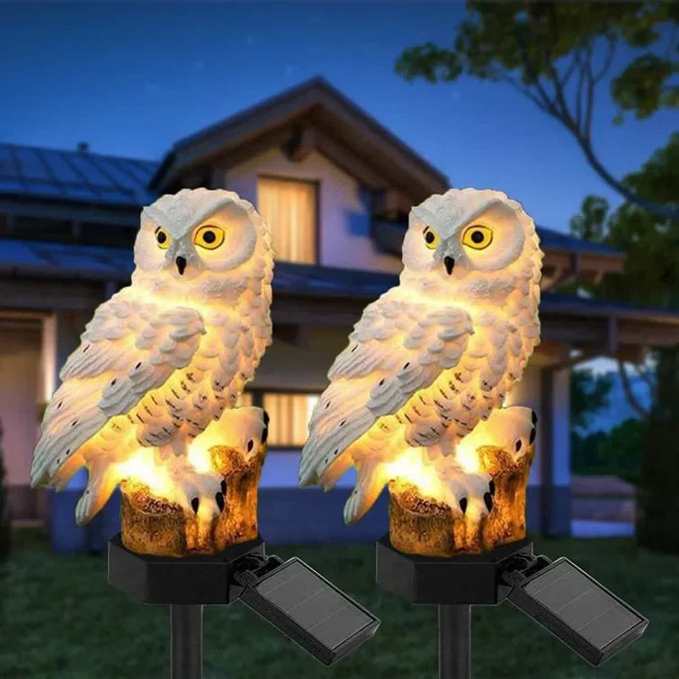 Solar-powered garden lamp with decorative owl design – LED outdoor light for the garden | Bowlift