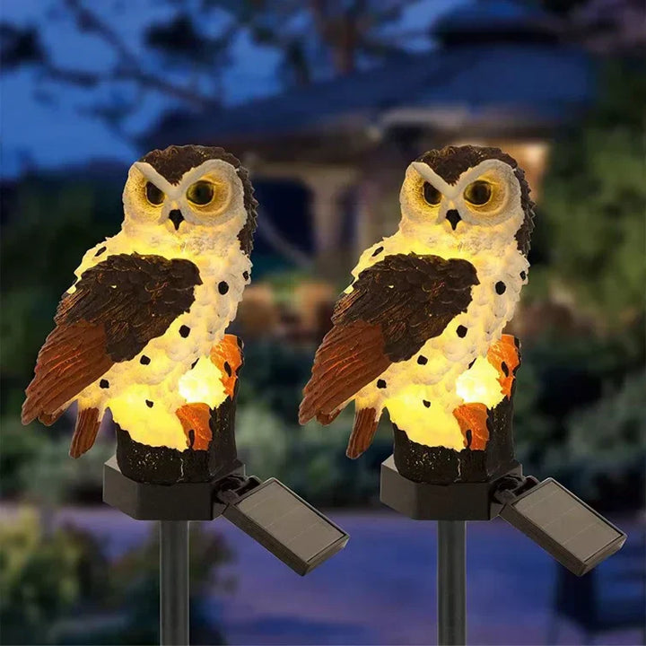 Solar-powered garden lamp with decorative owl design – LED outdoor light for the garden | Bowlift