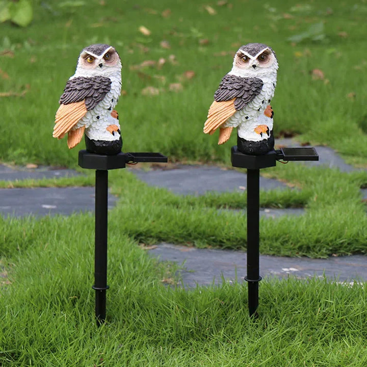 Solar-powered garden lamp with decorative owl design – LED outdoor light for the garden | Bowlift