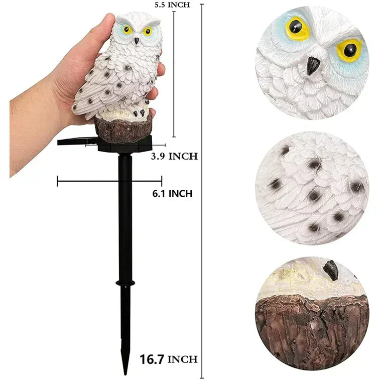 Solar-powered garden lamp with decorative owl design – LED outdoor light for the garden | Bowlift