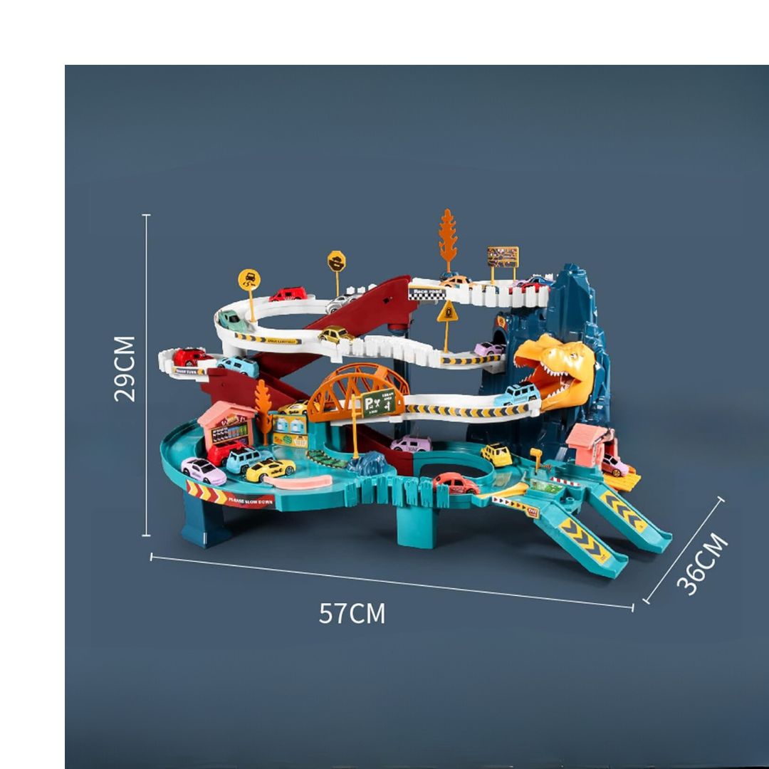 BowLift | Dinosaur Mountain Road Playset with Vehicle