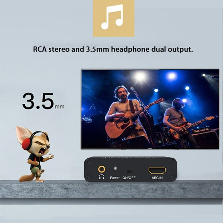 BowLift | 192KHz ARC Audio Extractor HDMI ARC to SPDIF + Coaxial + L/R Converter Audio Return Channel Adapter