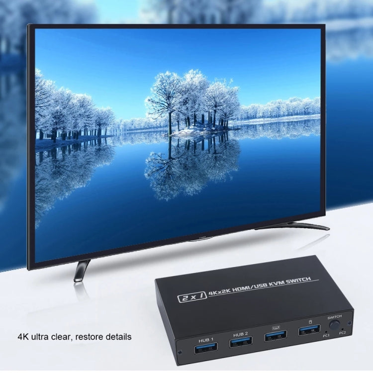 BowLift | AM-KVM201CL 2x1 4Kx2K HDMI / USB / KVM Switch