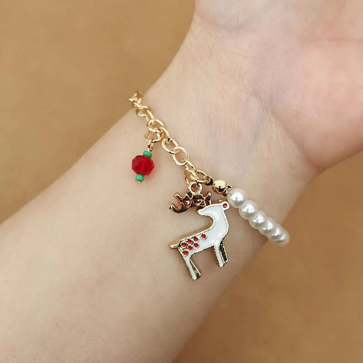 BowLift | Festive charm bracelet with shimmering beads for Christmas