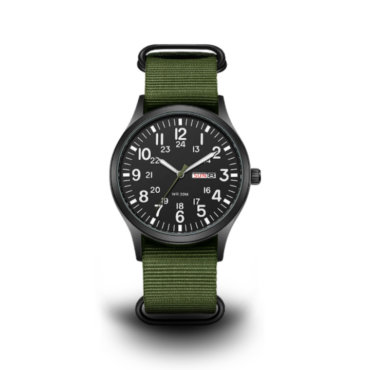 BowLift | Men’s Rugged Outdoor Watch – Waterproof Military-Style Stainless Steel Timepiece
