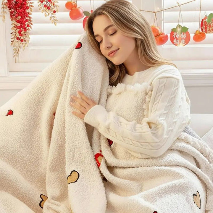 BowLift | Christmas plush sofa blanket with festive tree design and ultra-soft comfort