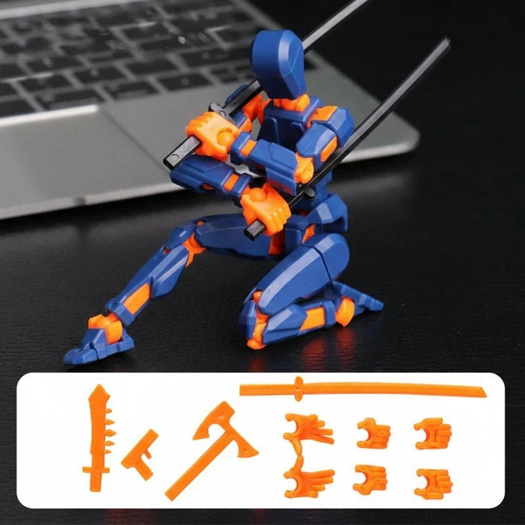 BowLift | 3D-printed mech action figure with multi-joint movement