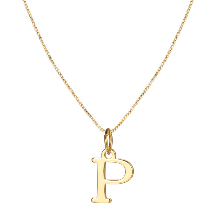 BowLift | 14k Minimal Serif Initial Necklace