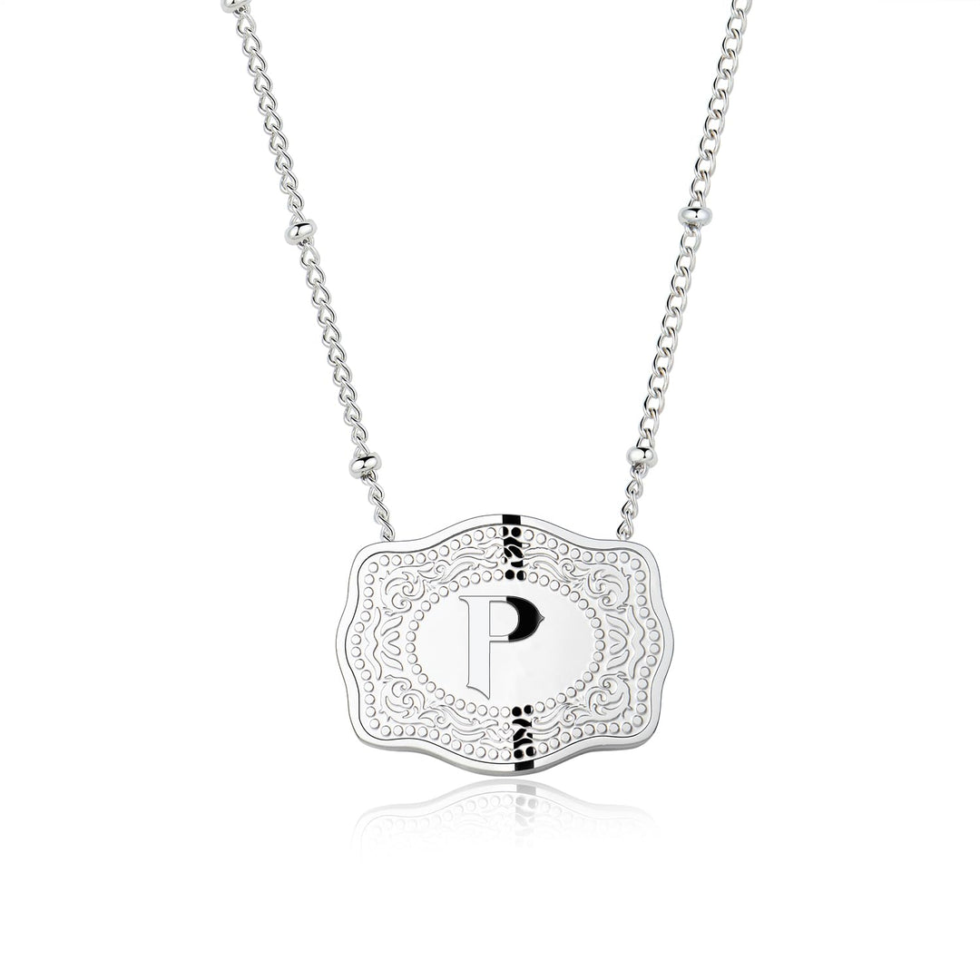 BowLift | Dainty Belt Buckle Letter Initial Necklaces