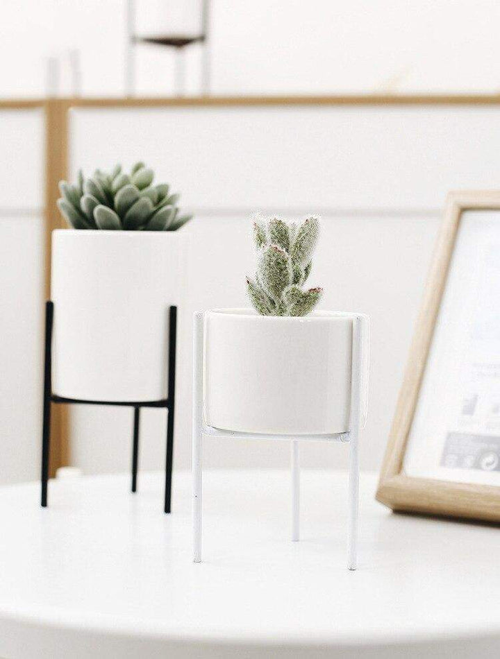 Pack of 3 mid-century floral planters Bowlift
