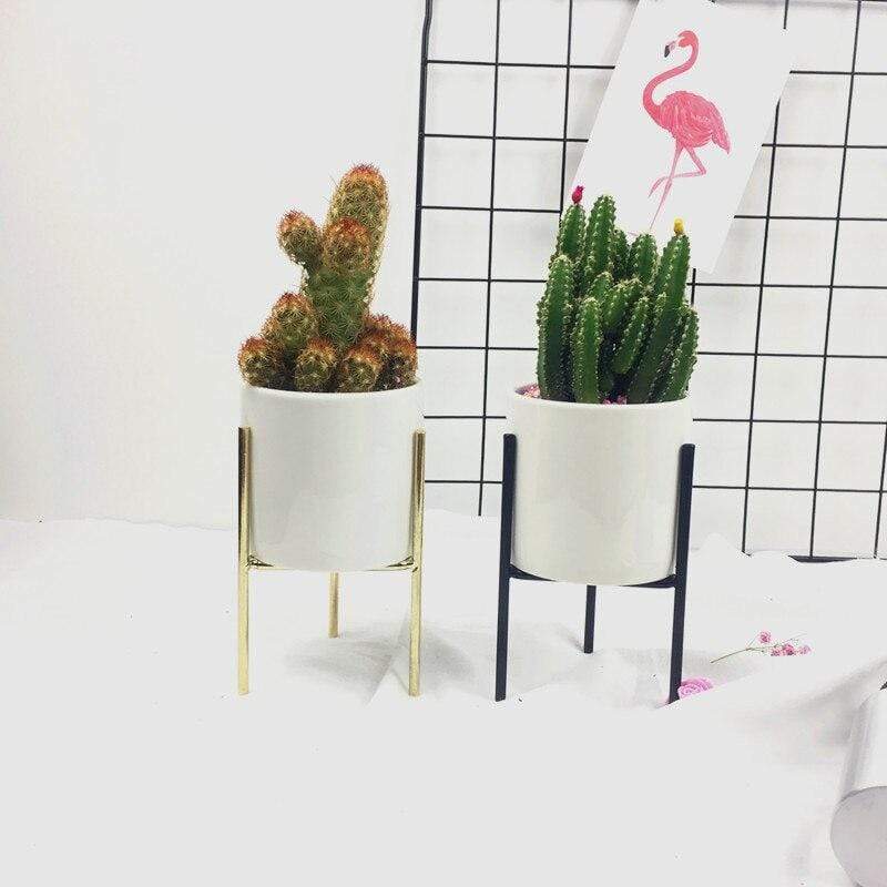Pack of 3 mid-century floral planters Bowlift