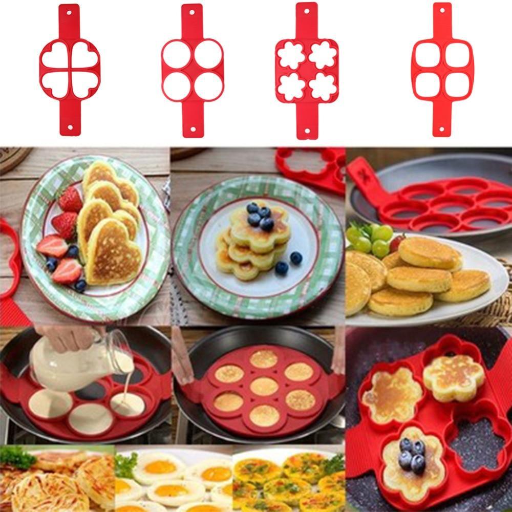 BowLift | Pancake Maker Nonstick Cooking Tool Round Heart Pancake Maker Egg Cooker Pan Flip Eggs Mold Kitchen Baking Accessories