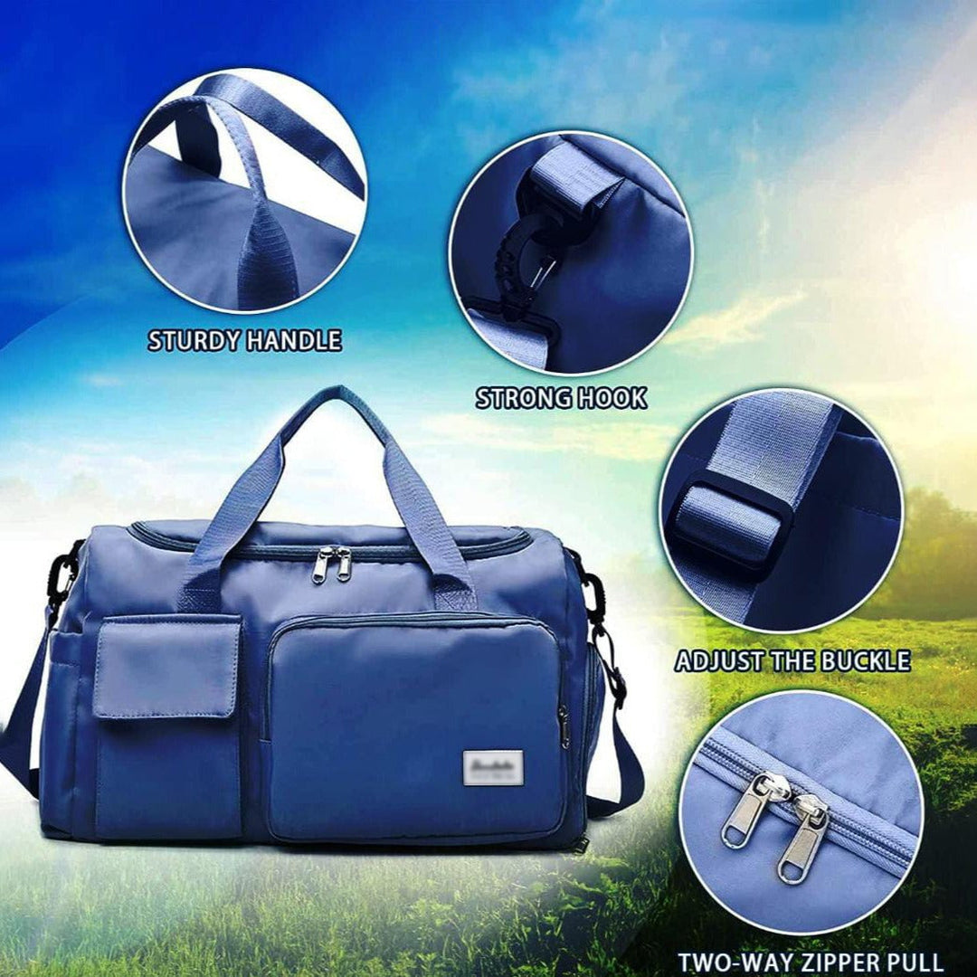 BowLift | Traventix Travel Bag with Multiple Compartments | Waterproof & Lightweight | Sports, Fitness & Weekend Bag for Men & Women