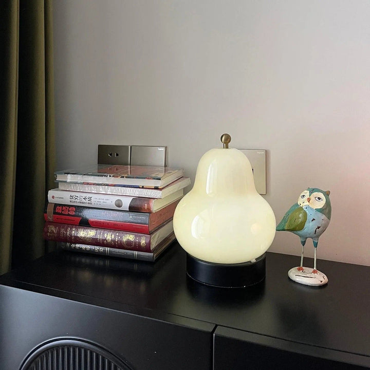 Pear-shaped Touch Dimmer Lamp with Warm Light Bowlift