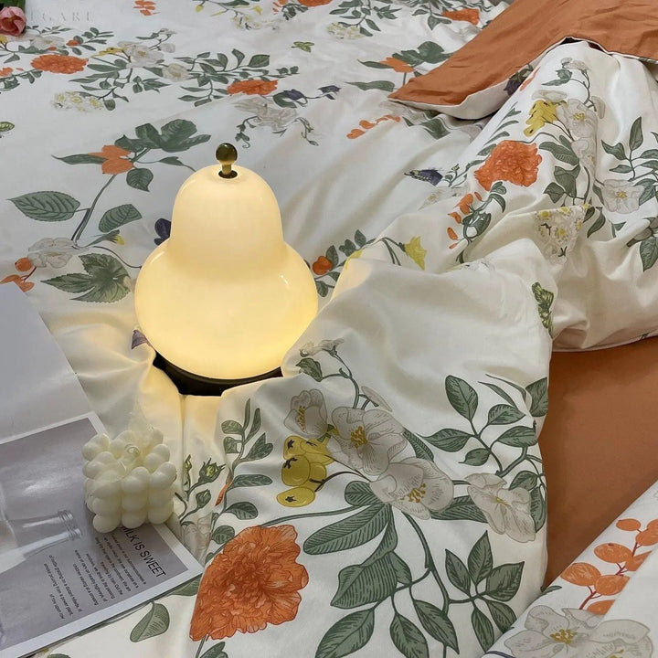 Pear-shaped Touch Dimmer Lamp with Warm Light Bowlift