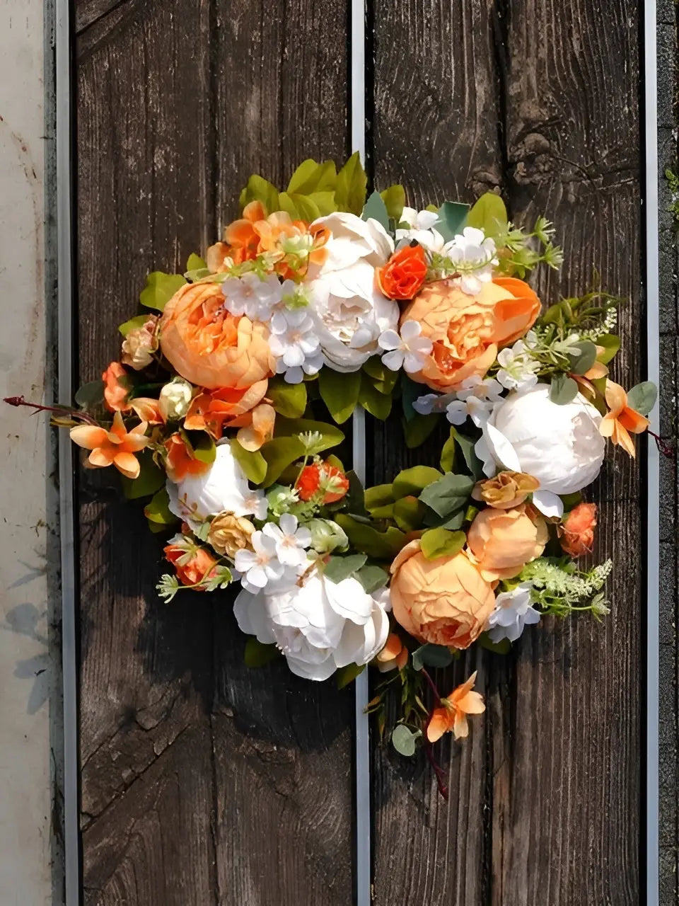 BowLift | Artificial Wreath - AutumnBloom - Outdoor & Peonies - Cozy Autumn Decoration