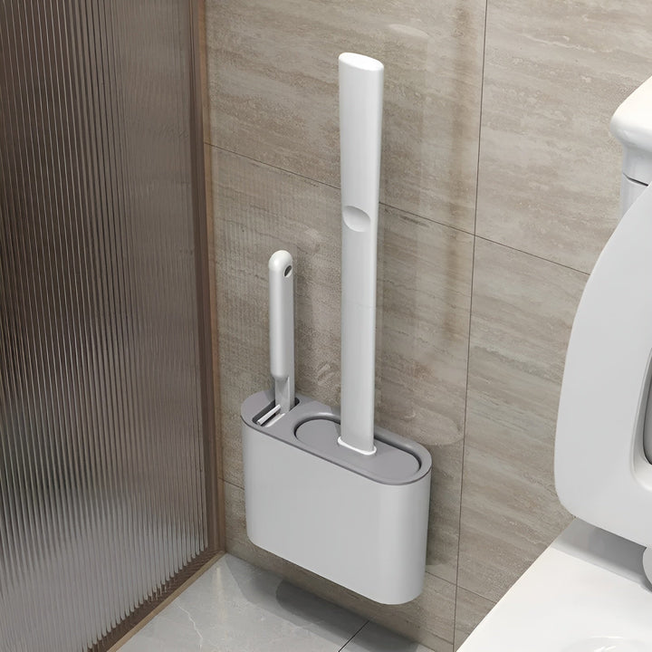 Silicone toilet brush with wall holder – Hygienic & DuraBowlifte | Perfect for bathroom & guest toilet | Bowlift