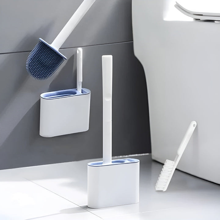 Silicone toilet brush with wall holder – Hygienic & DuraBowlifte | Perfect for bathroom & guest toilet | Bowlift