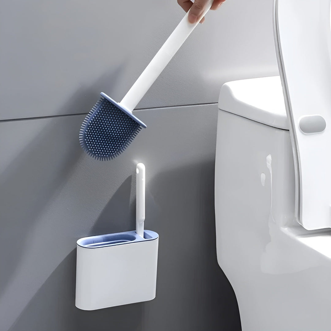 Silicone toilet brush with wall holder – Hygienic & DuraBowlifte | Perfect for bathroom & guest toilet | Bowlift
