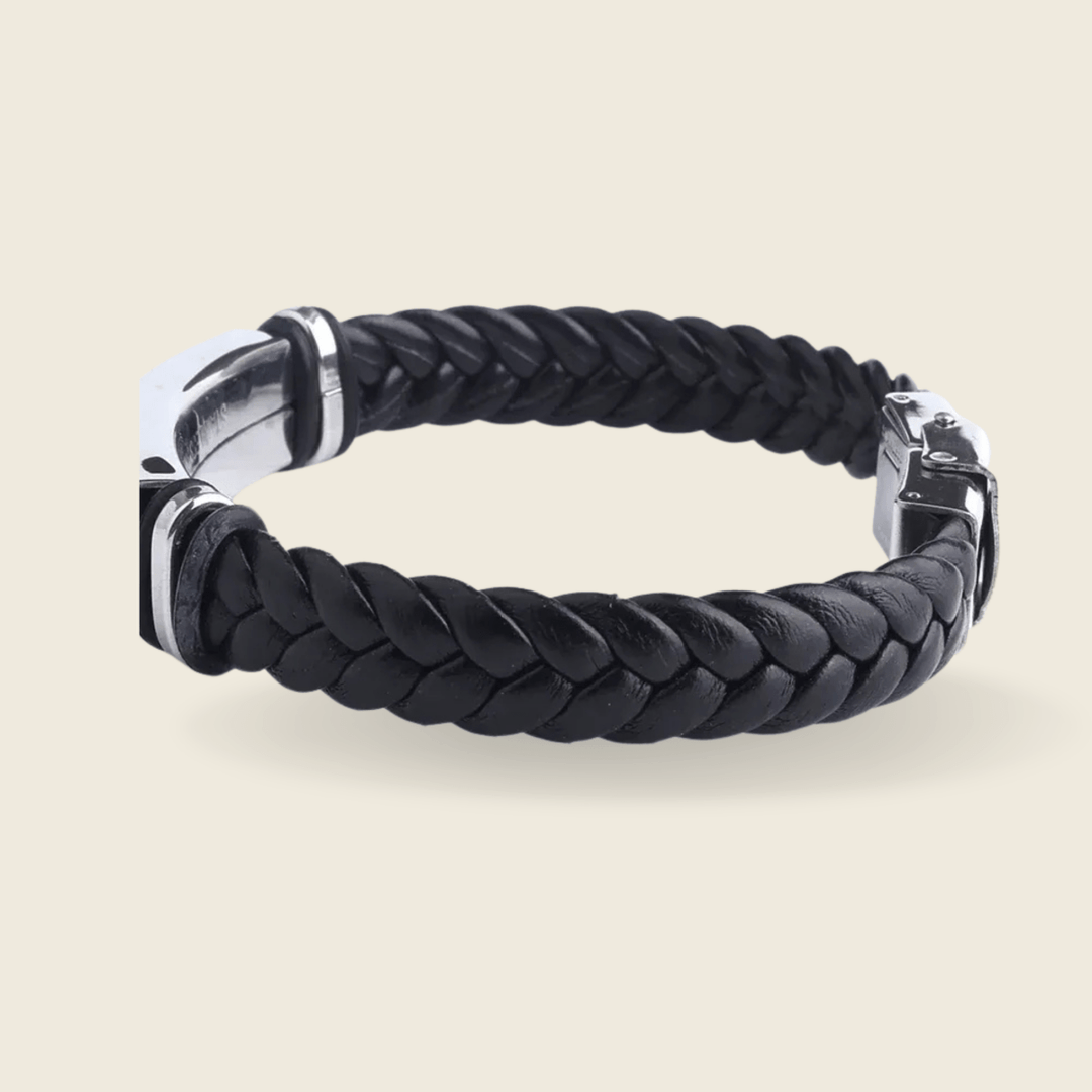 BowLift | Leather and Stainless Steel ID Bracelet with Engraving