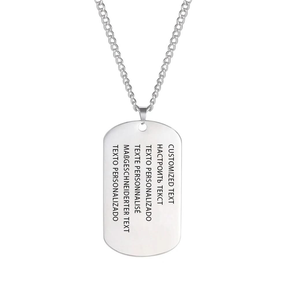 BowLift | Stainless Steel Dog Chain with Engraving for Men