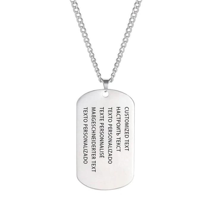 BowLift | Stainless Steel Dog Chain with Engraving for Men