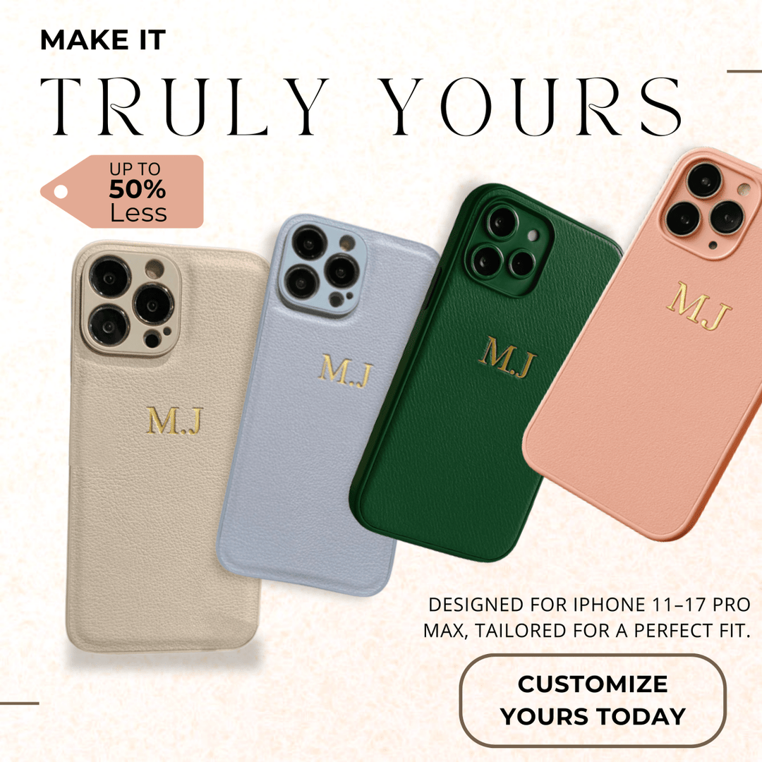 BowLift | Personalized Leather Case for iPhone 11–17 Pro Max