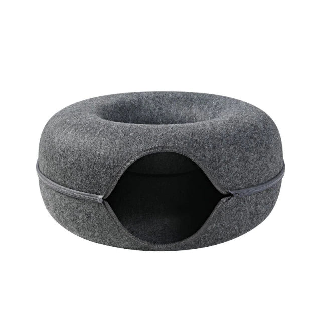 Purrfect Den - Luxury Cat Tunnel with Sleeping Spot Bowlift