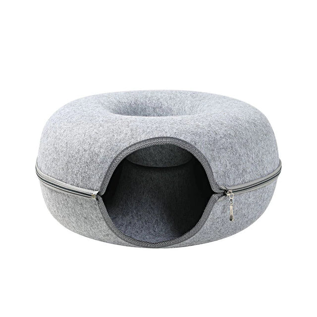 Purrfect Den - Luxury Cat Tunnel with Sleeping Spot Bowlift
