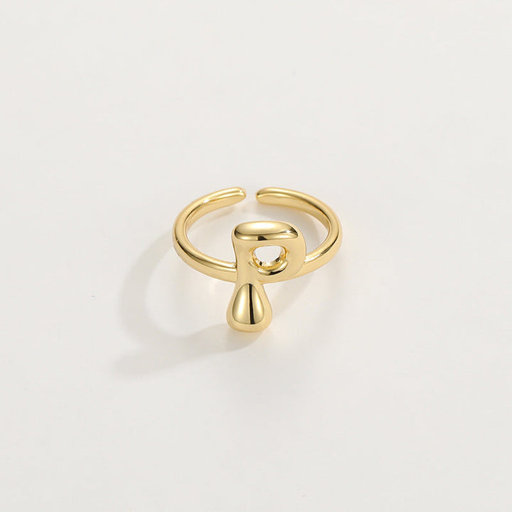 BowLift | Cute Bubble Letter Initial Ring