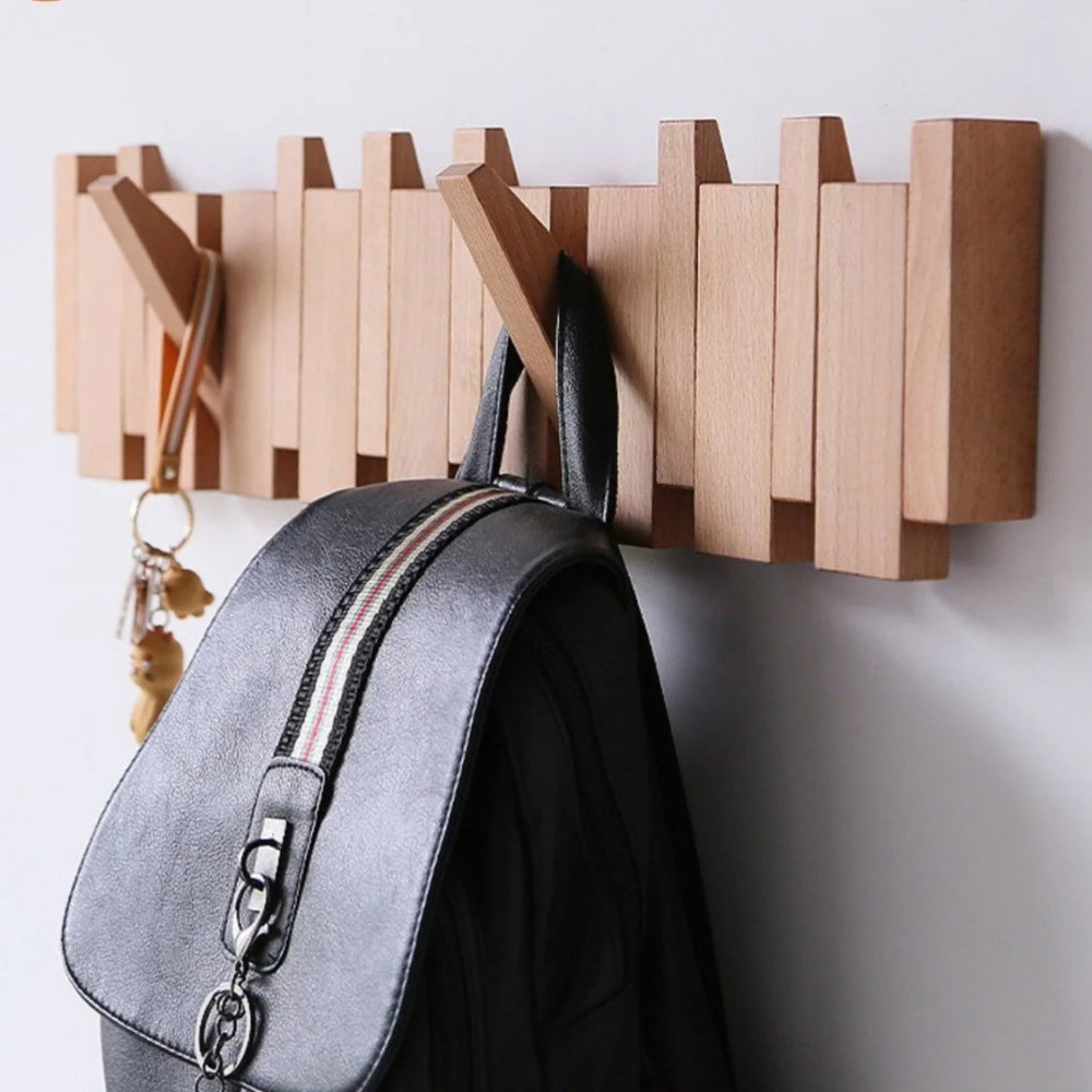 BowLift | Piano Foldable Wooden Flip Hook Wall Rack
