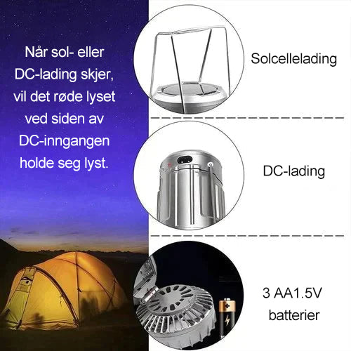 BowLift | Portable LED Camping Lamp With Fan